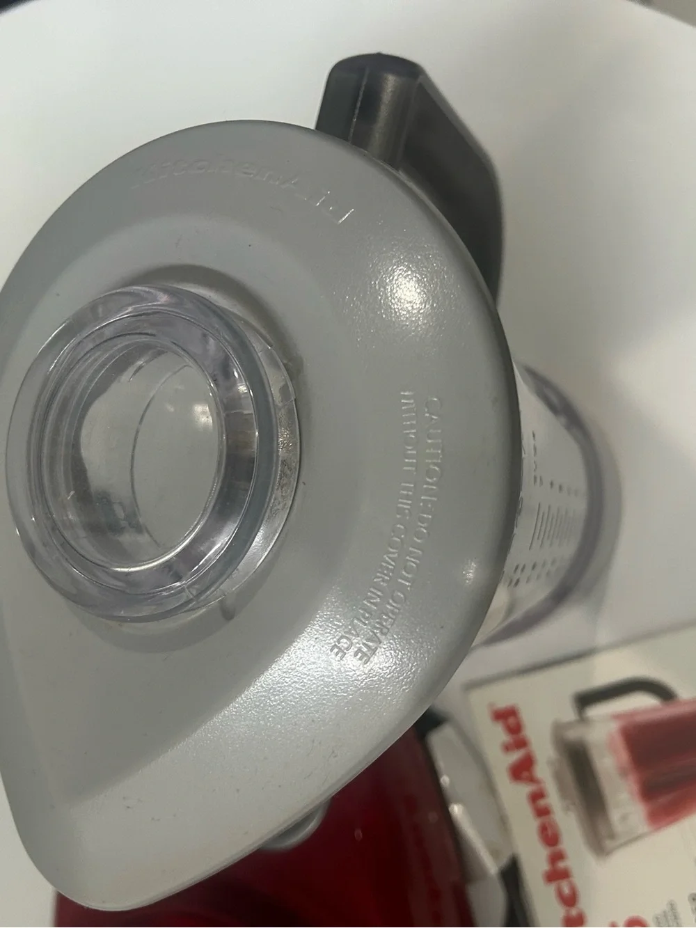 KitchenAid Red and Silver Countertop Blender with Clear Pitcher